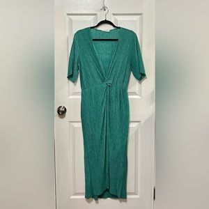 Maxi faux wrap dress